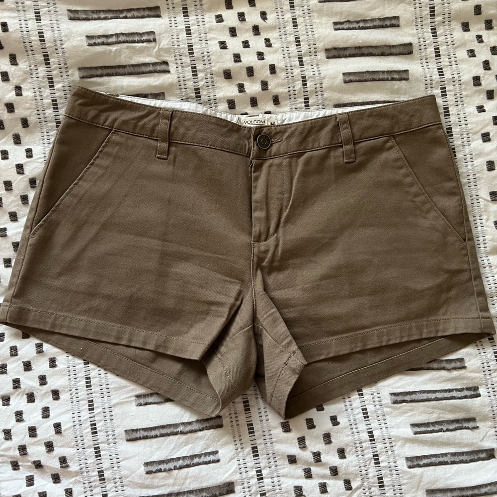volcom brand shorts - khaki
